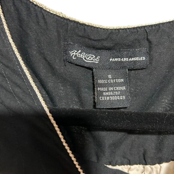 Hale Bob Cream White and Black Polka Dot Baby Doll Trapeze Dress - Picture 7 of 8